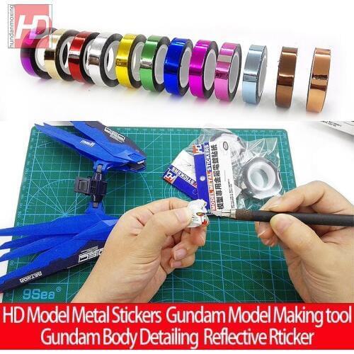 HD Model Metal Stickers, Gundam Model Making Tool,Body Detailing Reflective Sticker