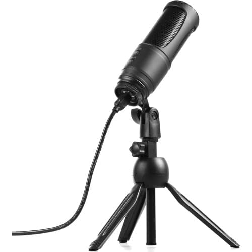 Desxz M1 Metal USB Condenser Recording Microphone For Laptop Windows PC Studio Reverberation YouTube Plug &Play