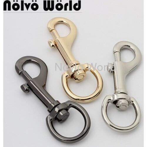 Nolvo World 5-20-50 pieces 20mm 3 colors Snap hooks for handbag hardware swivel snap hook Alloy Swivel Clasps