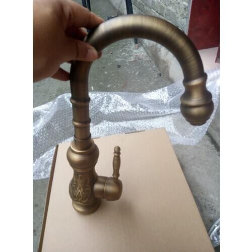 Bathroom Waterfall Faucet Set antique Brass faucet Mixer Valve