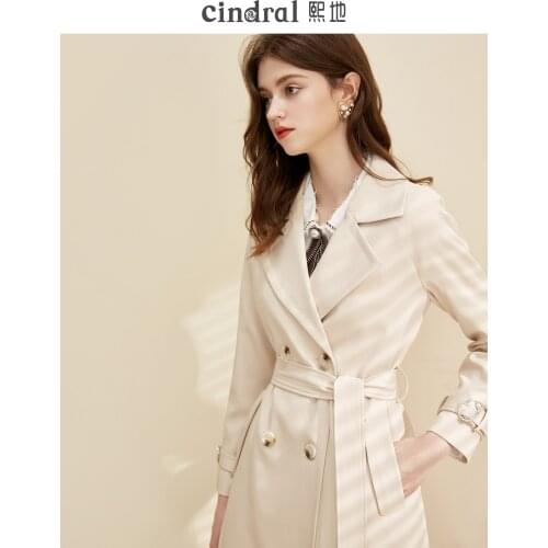 2021 Spring New Fashion This Years Popular Windbreaker Womens Medium Length High-end Atmosphere Fashion Slim Coat