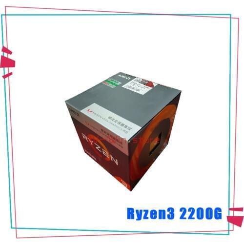 NEW AMD Ryzen 3 2200G R3 2200G R3 2200 3.5 GHz Quad-Core CPU Processor YD2200C5M4MFB Socket AM4 With Cooler Cooling fan