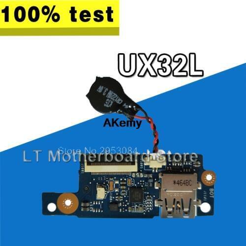 Original For Asus UX32V UX32VD USB SD Card Reader Board UX32VD IO Board 60-NIOPO1100 Laptop Audio USB IO Board Interface Board