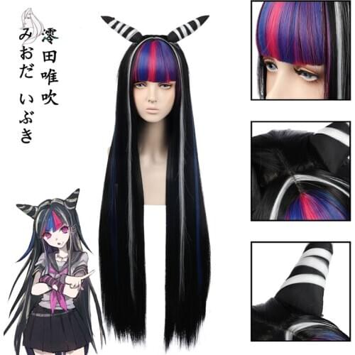 Mioda Ibuki Danganronpa Dangan Ronpa Anime Cosplay Wigs Heat Resistant Synthetic Hair Lntranet Upgrade Version Cosplay Wig