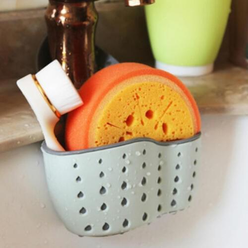 Double Pockets Hanging Sink Shelf Soap Sponge Brush Drain Rack Holder Bathroom Cup Sucker Kitchen Storage Tool