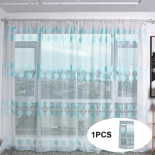 Curtains Tulle Window Living Room Kitchen Trees Sheer Treatment Voile Drape Valance Fabriccortinas para la sala rideaux A20