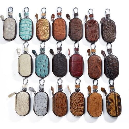 Genuine Cow Leather Men Women Key Bag Small Size Kay Case Women Housekeepers Wholesale Purse Keychain Wallet