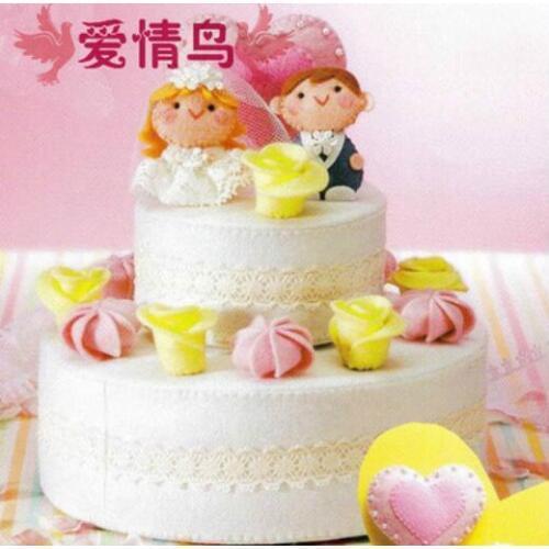 Wedding gifts festival wedding cake Fabric Felt kit Non-woven cloth Craft DIY Sewing set Handwork Material DIY needlework s