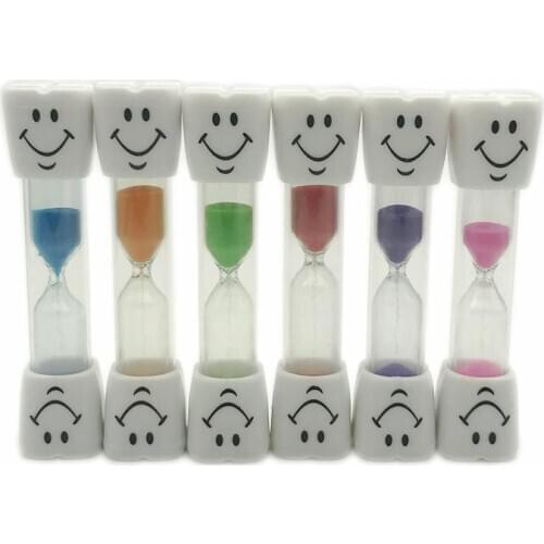 10pcs Dental Children Kids Toothbrush Timer 3 Minutes Smile Sandglass Tooth Brushing Hourglass Gift Sand Clock