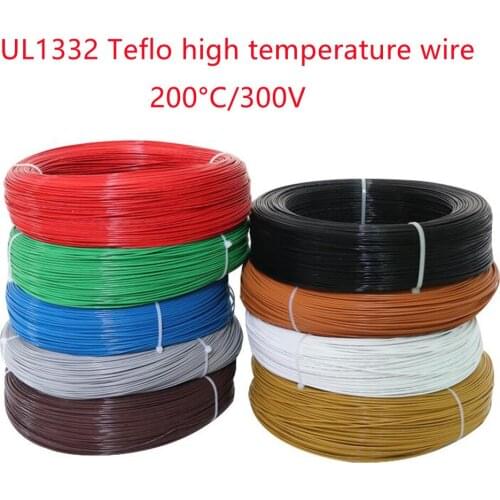 UL1332 FEP PFEP PTFE Teflo Tinned Copper Stranded Cable HighTemperature Electronic Wire 13 14 16 18 20 22 24 26 28AWG