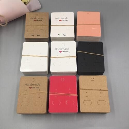 50pcs 6.5x5cm Earring Display Card Jewelry Display Cards Earring Holders for Hanging Earrings Studs Eardrops