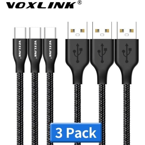 VOXLINK USB Type C 2.4 A Cable USB C Type-C Sync & Charge Cable for Samsung Huawei P20/OnePlus 2/ZUK Z1/LG G5/Xiaomi 8SE/HTC10