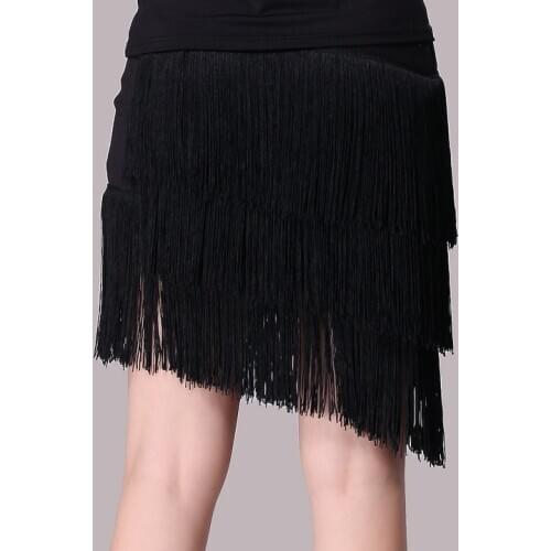 Latin Dance Skirt Women Tassel Fringe Dance Costumes Adult Practise Latin Ballroom Dance Dress Latin Dance Sexy Mini Skirts