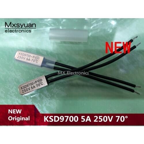 10pcs~100pcs/LOT KSD9700 temperature control switch 70 ° normally open 5A 250V controller thermal protector