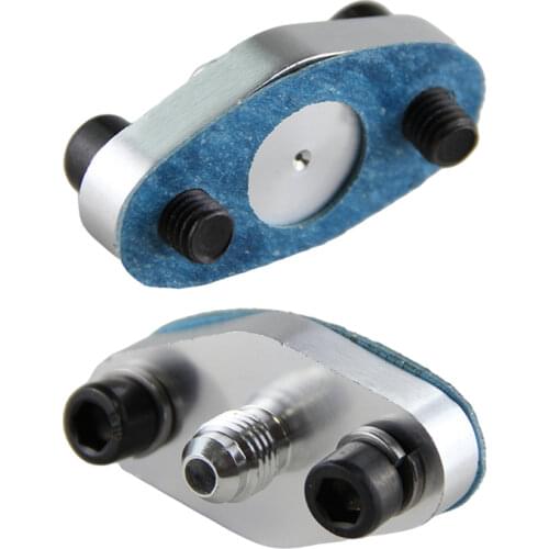 2PCS Turbo Oil Feed Inlet Flange Gasket Adapter 4AN 4 AN Fitting T3 T3/T4 T04