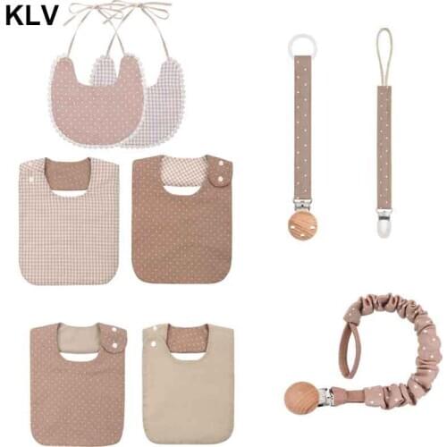 2Pcs/Set Floral Vintage Newborn Double Side Bibs Boys Girls Waterproof Linen Cotton Saliva Towel Baby Shower Gifts