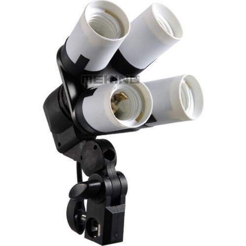 4 in 1 Photographic Continuous Light Bulb E27 adapter holder stand for Photography Studio Lighting