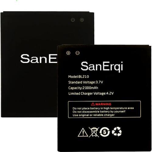 SanErqi Battery BL210 For Lenovo S820 S650 A536 A606 S658t A656 A766 S820e A770 A368t A750e Phone Replacement Batteries