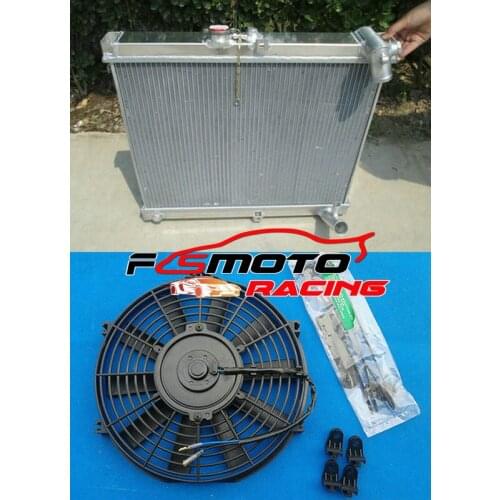 For mazda RX7 FC3S RX-7 FC-3S S4 MANUAL 86-88 87 1988 1987 Aluminum Radiator & fan