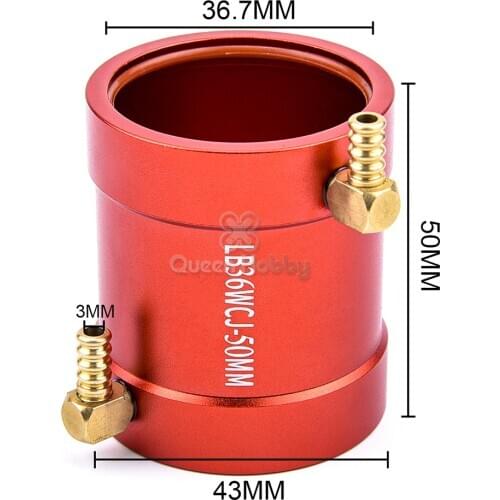 Aluminum Motor Water Cooling Jacket Heatsink for 3650 Size Motors RC Boat Parts RS540 Brushless