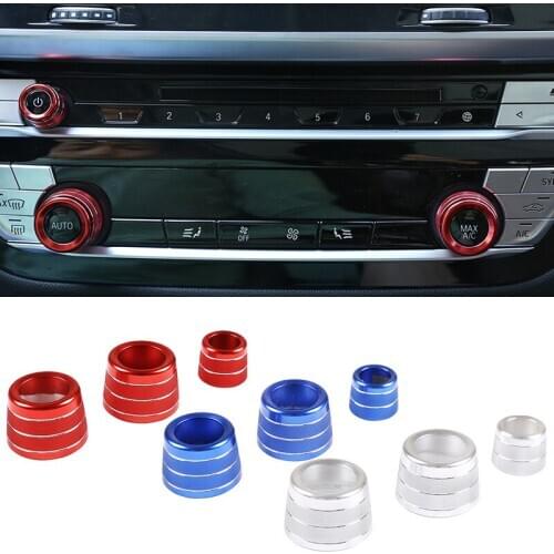 For BMW 5 Series G30 G38 2018-2020 Volume Front Rear Air Conditioning Knobs Audio Control Button Knob ring cover trim