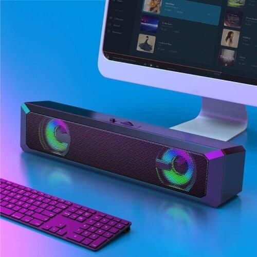 20CB Wireless Bluetooth Speaker with RGB Light Effect Speaker Mini Stereo Dual Channels Realistic Sound without Delay