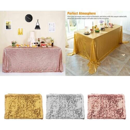 Sequin Glitter Tablecloth Sparkly Table Cloth Cover Wedding Party Table Decor 1m