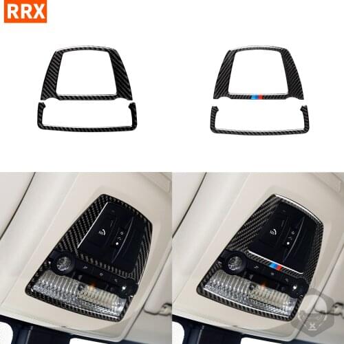 For BMW 5 Series F10 5GT F07 F25 X3 F26 X4 Carbon Fiber Overhead Reading Light Stickers Trim Interiors Protector Accessories