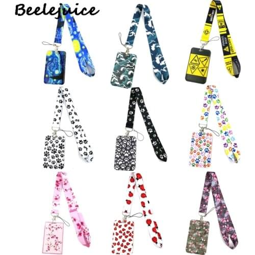 ID Card Holder Lanyard Keys Phone Holder Funny Neck Strap With Keyring ID Card DIY Animal webbings ribbons Hang Rope Gifts