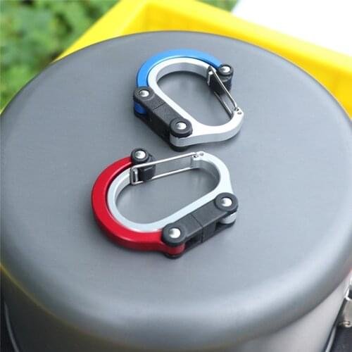 Carabiner Hybrid Gear Clip Carabiner Rotating Hook Strong Clips Camping Hiking Travel Backpack Mountain Climbing Outdoor Gadget