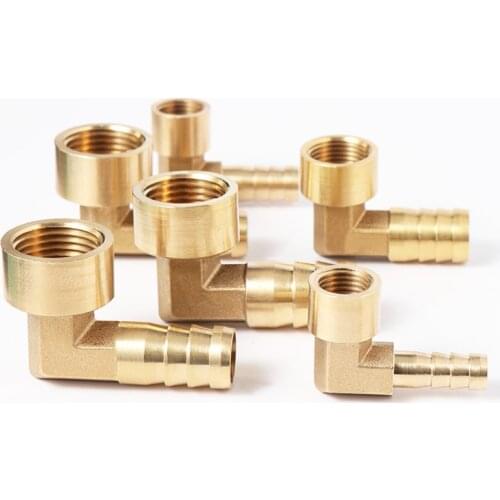 8mm 10mm 12mm 14mm 16mm Hose Barb x 1/4" 1/3" 1/2" BSP Female Thread Elbow Brass Barbed Pipe Fitting Coupler Connector Adapter