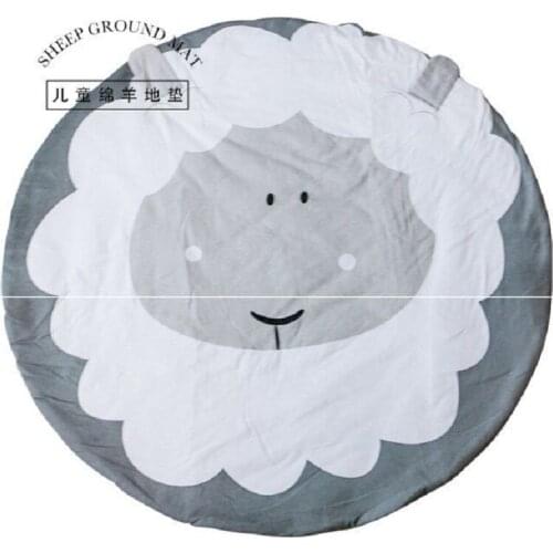 Nordic Style Mat Animal Series Sheep Climbing Pad Cute Childrens Pure Cotton Game Mat Foreign Trade Baby Crawling Mat