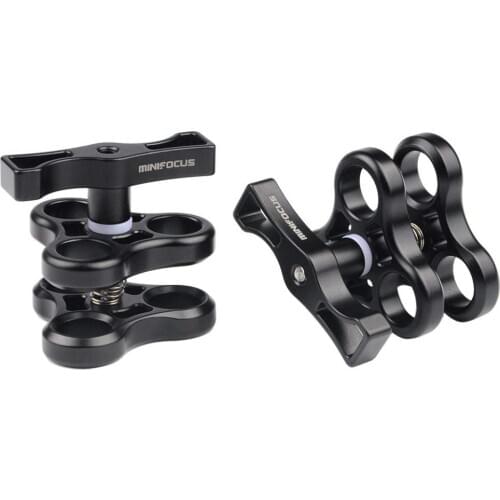 MINIFOCUS 1 inch Ball Clamp Mount 3 Hole Underwater Camera Arm System Rig Tray Diving Fit For D32VR D11V D34VR W40VR D36VR
