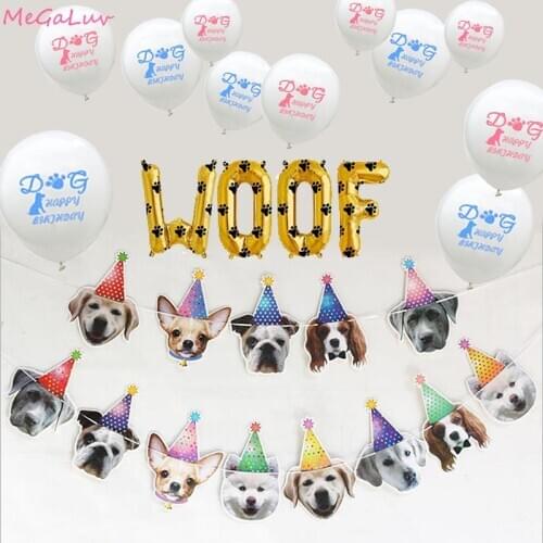 Pet Paw Sticker Cute Cat Sticky PVC Animals Stationery Stickers Dog Cat Pet Birthday Party Decor Helium Globe WOOF Foil Balloons