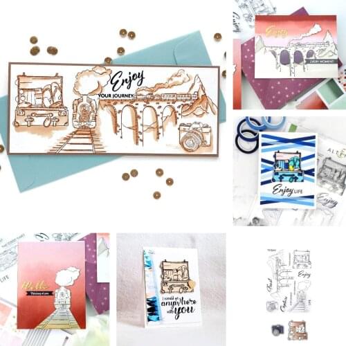 Enjoy Your Journey Metal Cutting Dies Silicone Stamps Scrapbooking New Make Photo Album Card DIY Paper Embossing Craft Supplies