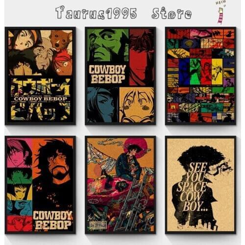 New Classic Movie Cowboy Bebop Anime Kraft Paper Poster Wall Art Modern Home Decoration Painting Modular Picture