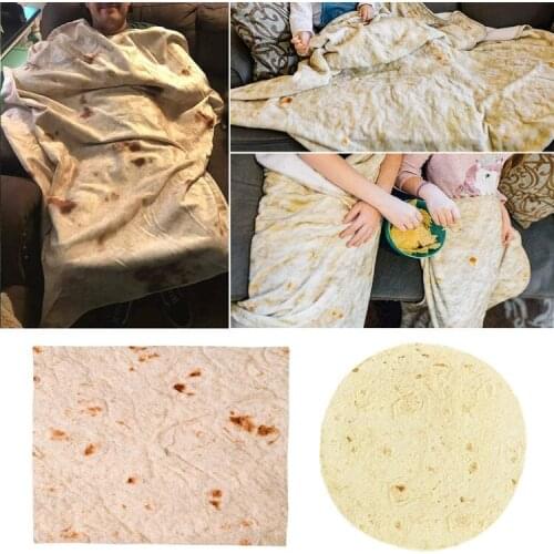Super Soft Bedding Outlet Mexican Burrito Blanket 3D Corn Warm Flannel Burrito Blankets Fleece Tortilla Nap Wrap Blankets