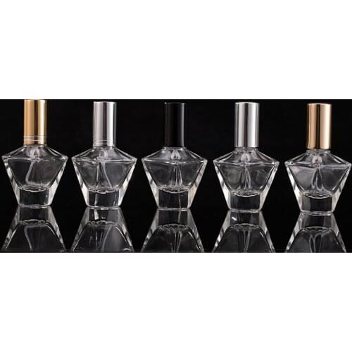 10ml Clear Diamond Glass Spray Perfume Fine Mist Spray Bottle Sample Travel Portable Empty Perfume Bottle 100PCS/LOT