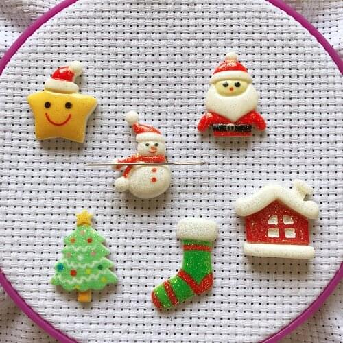 Christmas Santa Claus Needle minder to keep track of your needle Cross Stitch Accessories