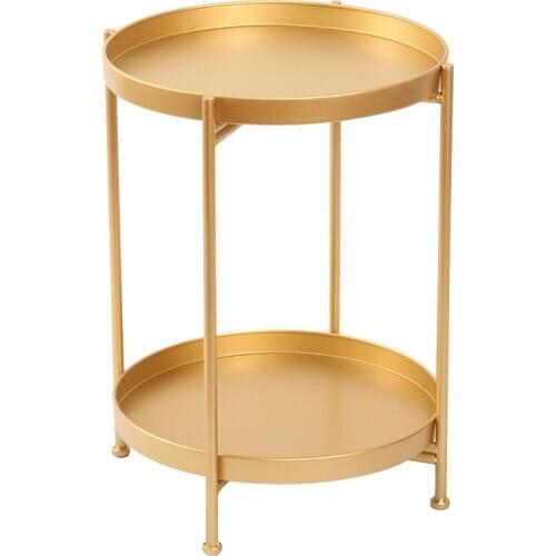 Nordic Removable Small Coffee Table Round Belt Wheel Sofa Side Light Luxury Living Room Corner Bedroom Bedside Creative