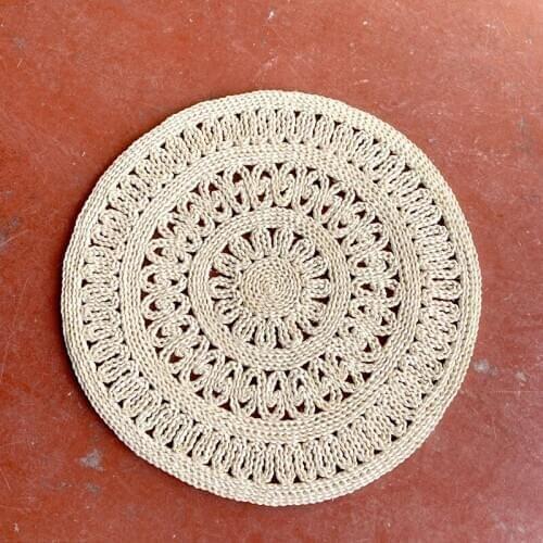 Straw woven cornskin seat cushion futon seat mat 60cm round tatami bay window Meditate Worship yoga mat balcony living room mat