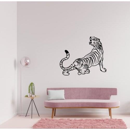 Hot Tiger Art Sticker Waterproof Wall Stickers Kids Room Nature Decor Wall Art MURAL Drop Shipping