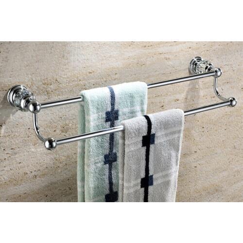Brass & Crystal Made chromeTowel Bar,Towel Holder, Towel Rack ,Solid brass GY003-1