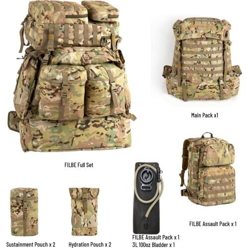 Akmax Military Backpack FILBE 80L Army Rucksack Tactical Backpack For Men Survival Combat Field Bag For Camping Hiking Hunting