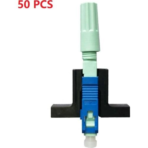 50PCS High Quality SC UPC SM Single-Mode Optical Connector FTTH Tool Cold Connector Tool Fiber Optic Embedded Fast Connector