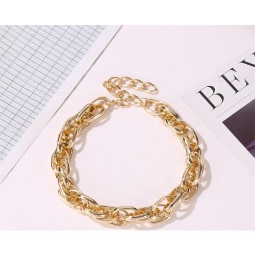 Gothic Exaggerated Thick Chain Necklace for Women God Silver Color Choker Necklace Hip Hop Punk Collier Collar Neck Jewelry