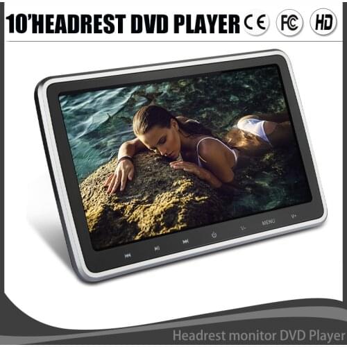 One Pair / 2pcs* 9''Car Headrest Monitors Pillow DVD Player Multimedia Entertainment IR Game USB SD Car DVD Player Freeshiping