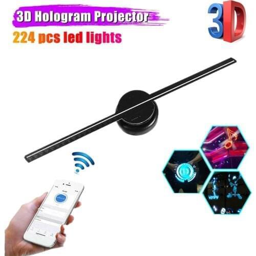 40cm 224led 3d Fan Hologram Projector Advertising Display Hologram Imaging Lamp 3d Display Advertising Logo Light Decoration
