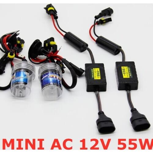 55W AC 12V MINI digital hid ballast headlight kit 881 880 H27 H3 H1 H4 H7 H11 9006 9005 xenon light 4300k 6000k 8000k
