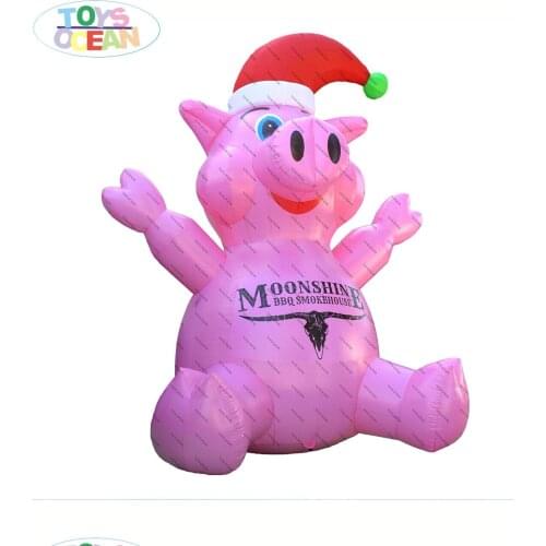 Free shipment customized inflatable pink pig for outdoor adversting display model